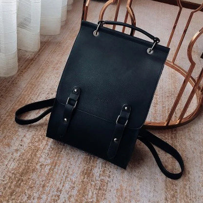 Premium PU leather women's backpack with multiple compartments and adjustable straps for comfortable carrying