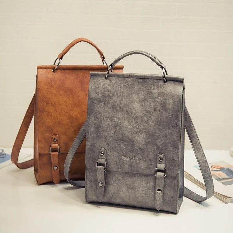 Premium PU leather women's backpack with multiple compartments and adjustable straps for comfortable carrying