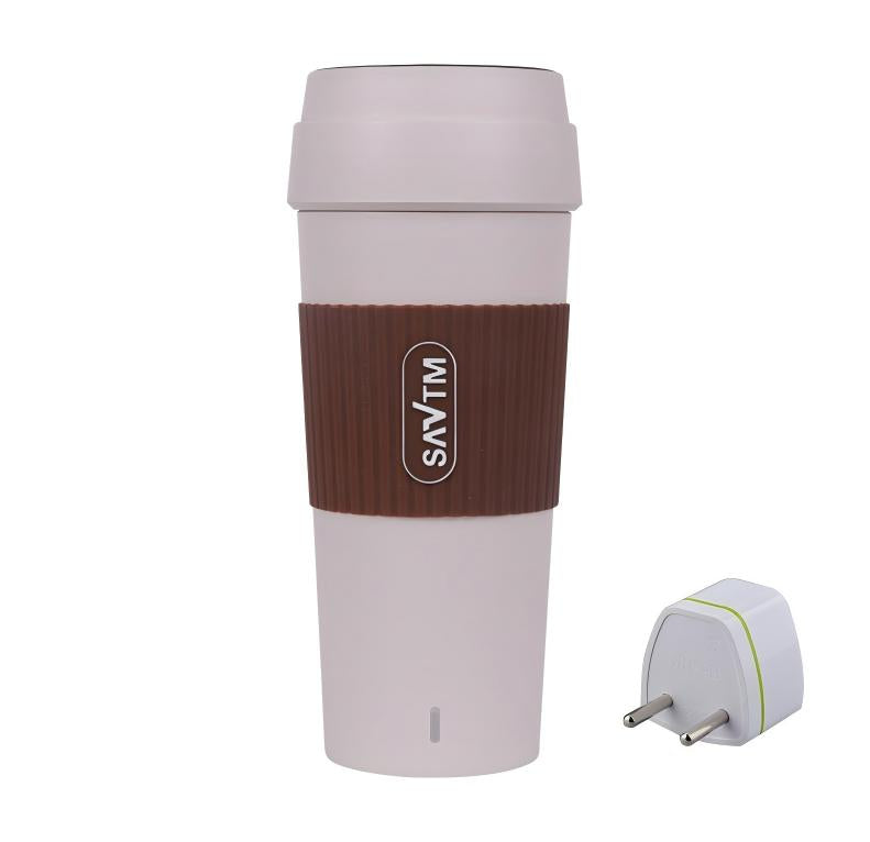 Homeenjoy UK Rapid Boiling 400ml Smart Electric Kettle Thermal Cup - BPA-Free, Portable, Premium Travel Vacuum Flask | 304 Stainless Steel Insulated Water Bottle | Leak-Proof & Luggage Friendly Design for Holiday & Commuting