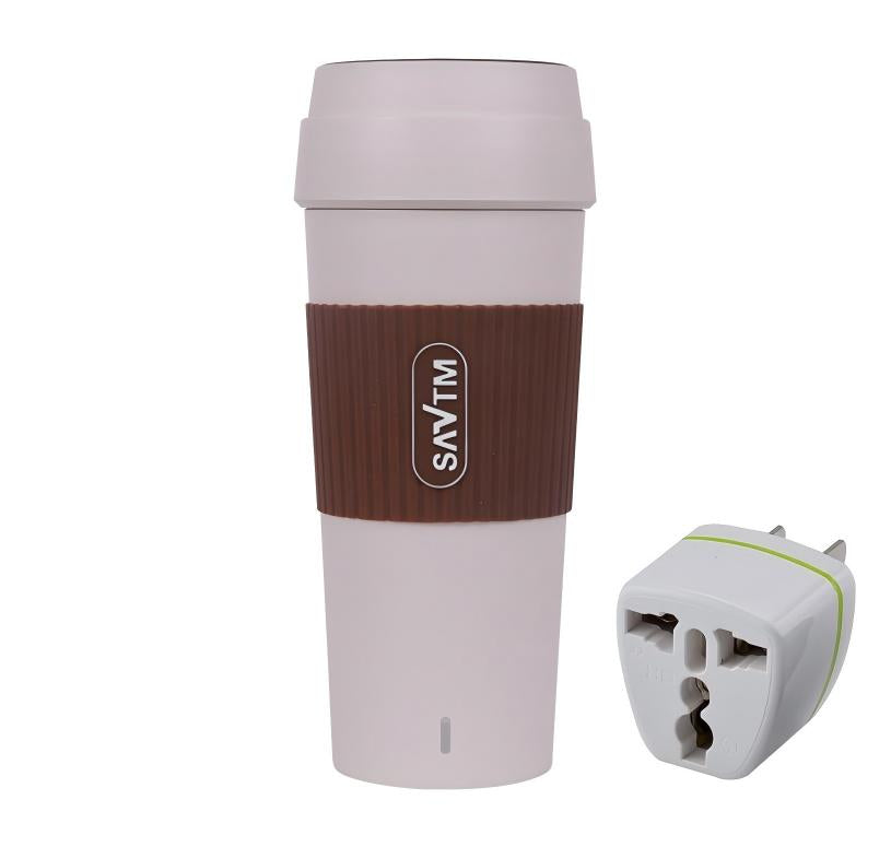 Homeenjoy UK Rapid Boiling 400ml Smart Electric Kettle Thermal Cup - BPA-Free, Portable, Premium Travel Vacuum Flask | 304 Stainless Steel Insulated Water Bottle | Leak-Proof & Luggage Friendly Design for Holiday & Commuting