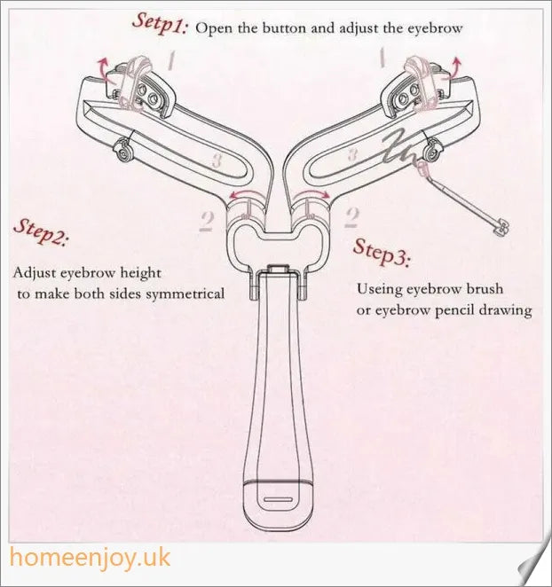 Adjustable eyebrow stencil in white and black colours for creating perfect eyebrow shapes