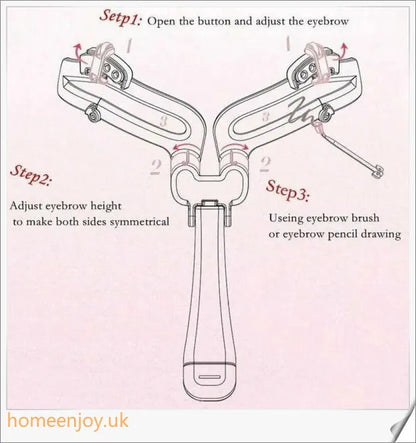Adjustable eyebrow stencil in white and black colours for creating perfect eyebrow shapes