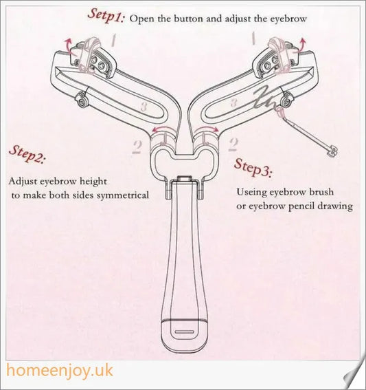 Adjustable eyebrow stencil in white and black colours for creating perfect eyebrow shapes
