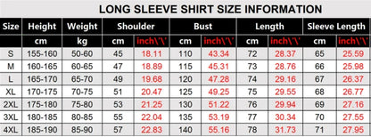 Casual autumn long sleeve shirt for men made with premium polyester fabric in a relaxed, loose fit
