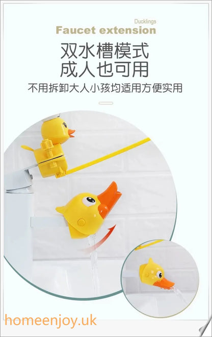 Colourful Children's Ducks Faucet Extender with Smooth Surface and Single-Handle Control