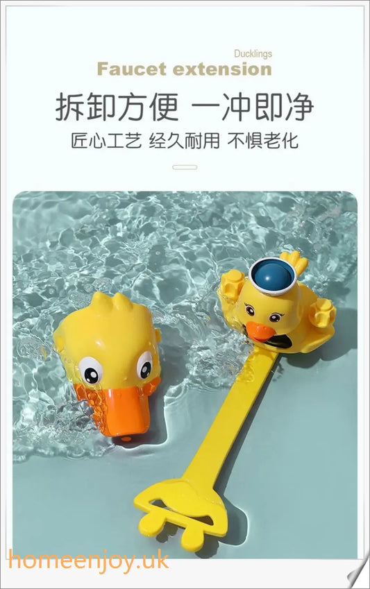 Colourful Children's Ducks Faucet Extender with Smooth Surface and Single-Handle Control
