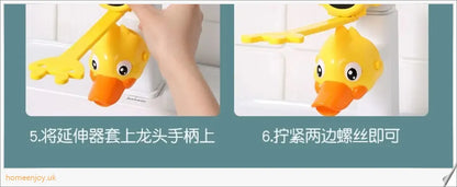 Colourful Children's Ducks Faucet Extender with Smooth Surface and Single-Handle Control