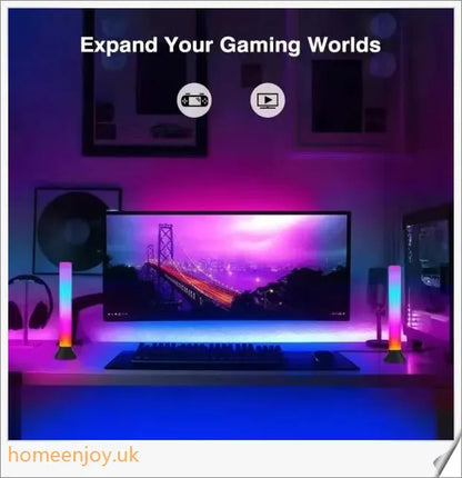 Bluetooth RGB Music Atmosphere Light with responsive lighting, customisable settings, and sleek design for creating the perfect ambient atmosphere.