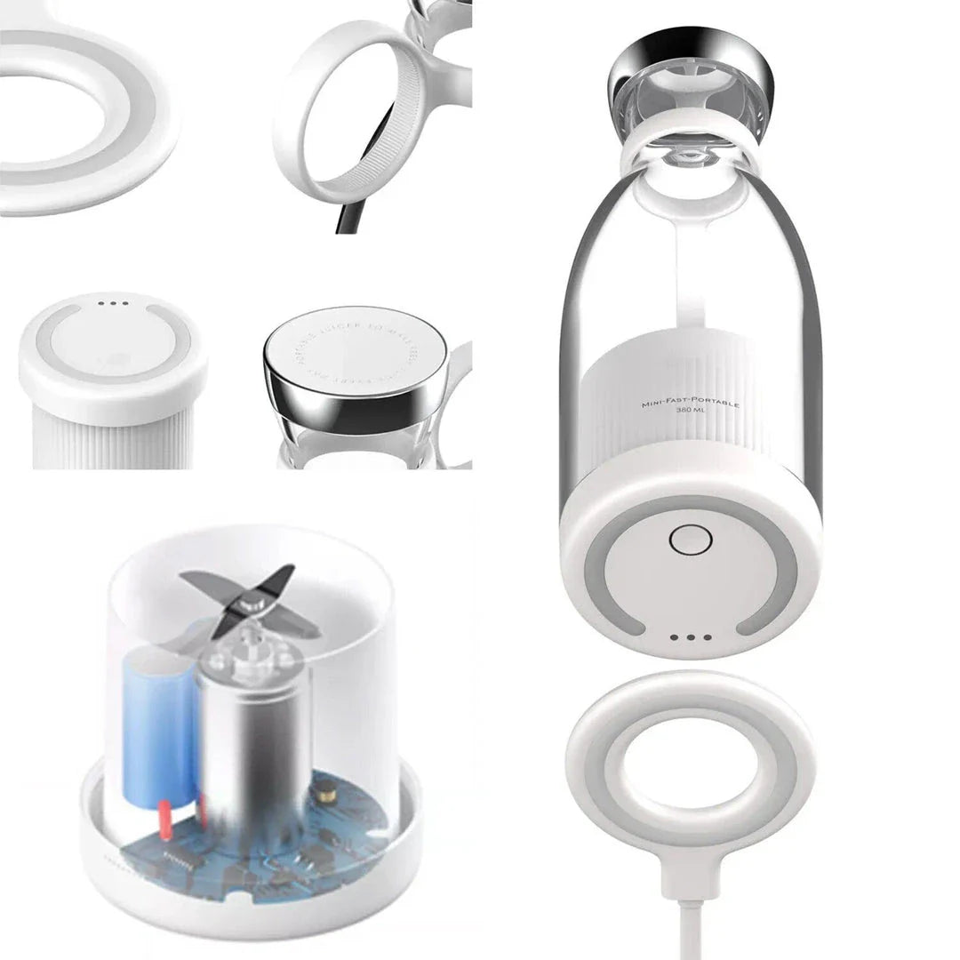 Compact USB-Charged Blender with TRITAN material and stainless steel blades for smooth, on-the-go blending
