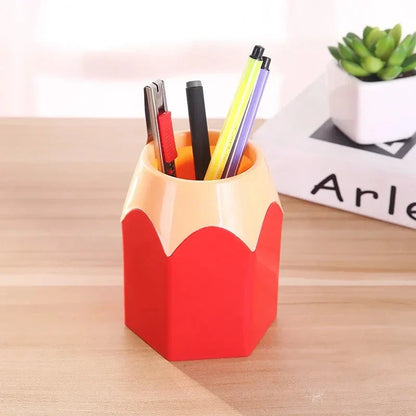 A stylish and functional desk organiser made from high-quality materials, designed to store pens, pencils, makeup brushes, and other office supplies.