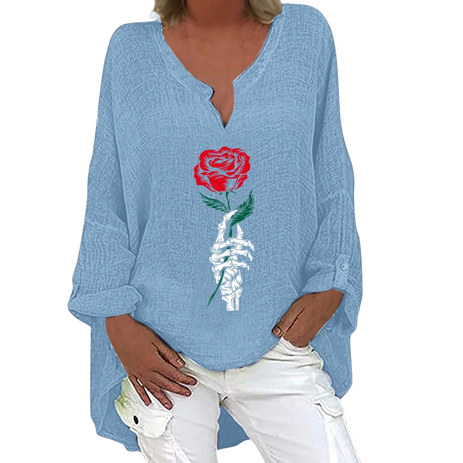 Halloween-themed long sleeve shirt for women in a range of festive colours