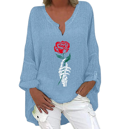 Halloween-themed long sleeve shirt for women in a range of festive colours