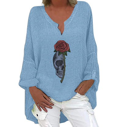 Halloween-themed long sleeve shirt for women in a range of festive colours