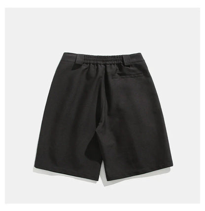Real Shot Simple Straight Casual Suit Shorts in gray and black colours, showcasing the premium cotton construction and versatile design