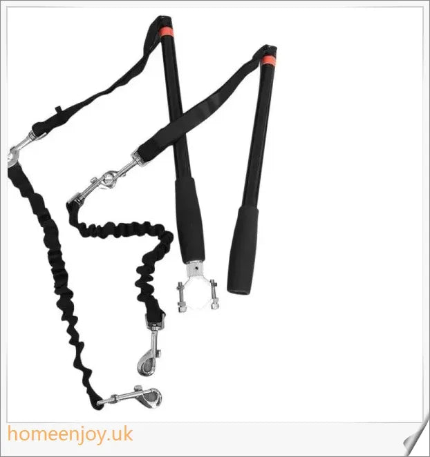 A hands-free dog leash designed for cycling, with a sturdy metal pole and flexible leash for safe and comfortable rides with your canine companion.