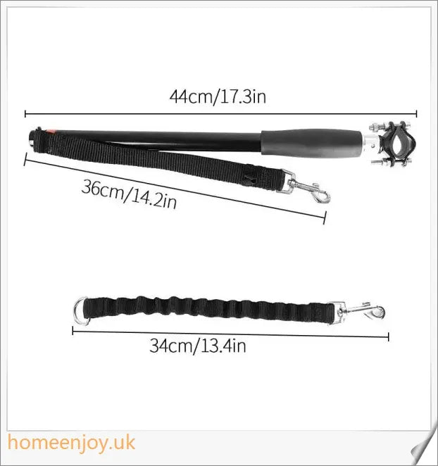A hands-free dog leash designed for cycling, with a sturdy metal pole and flexible leash for safe and comfortable rides with your canine companion.