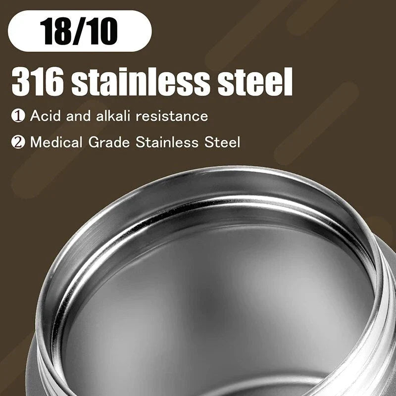 500ml Vacuum Insulated Stainless Steel Food Jar with Foldable Spoon and Wide Mouth, Perfect for Meals on the Go