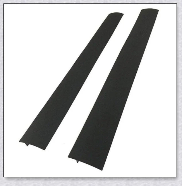 Silicone stove counter gap covers in various colors to prevent small items and spills from falling into cracks between stove and kitchen counter.