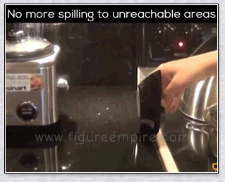 Silicone stove counter gap covers in various colors to prevent small items and spills from falling into cracks between stove and kitchen counter.