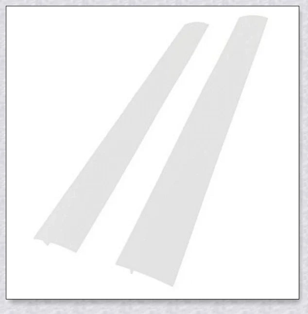 Silicone stove counter gap covers in various colors to prevent small items and spills from falling into cracks between stove and kitchen counter.