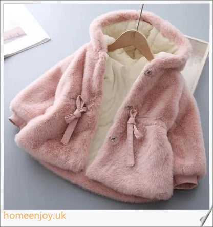 Cosy baby winter coat made with velvet and wool for warmth and style