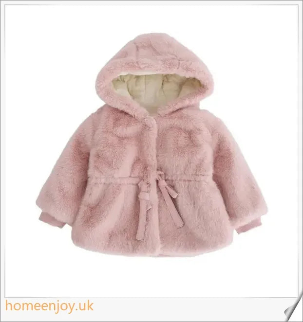 Cosy baby winter coat made with velvet and wool for warmth and style