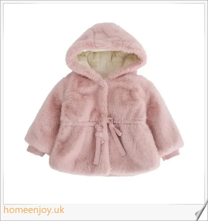 Cosy baby winter coat made with velvet and wool for warmth and style