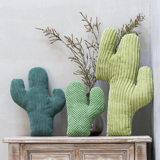 A plush cat toy in the shape of a cactus, infused with catnip to captivate your feline friend's senses and encourage natural play instincts.