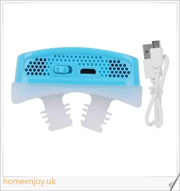 Closeup of the Electric Anti Snore Device with different color options