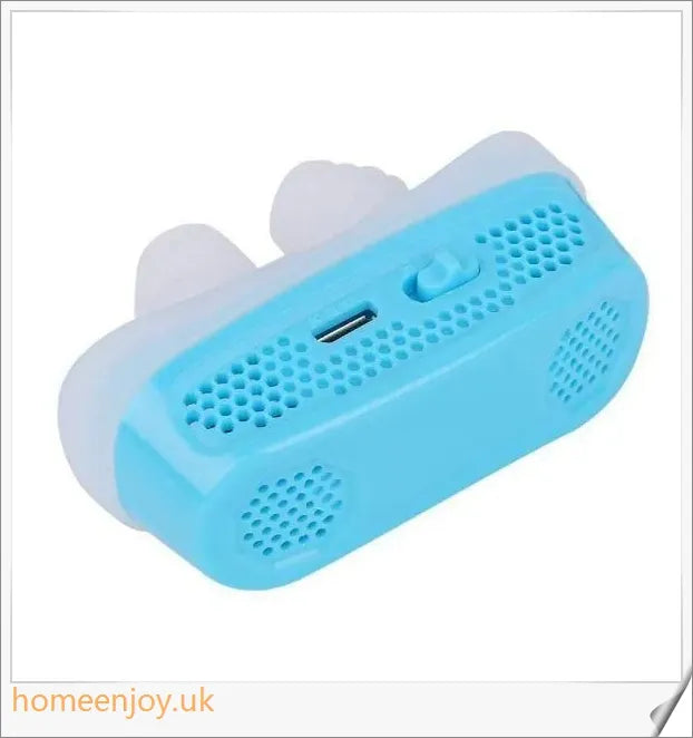 Closeup of the Electric Anti Snore Device with different color options