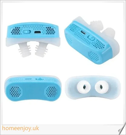Closeup of the Electric Anti Snore Device with different color options