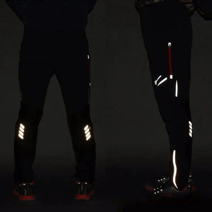 A pair of Sport Breathable Reflective Cycling Pants for men and women, designed for enhanced comfort, visibility, and versatility during outdoor activities.