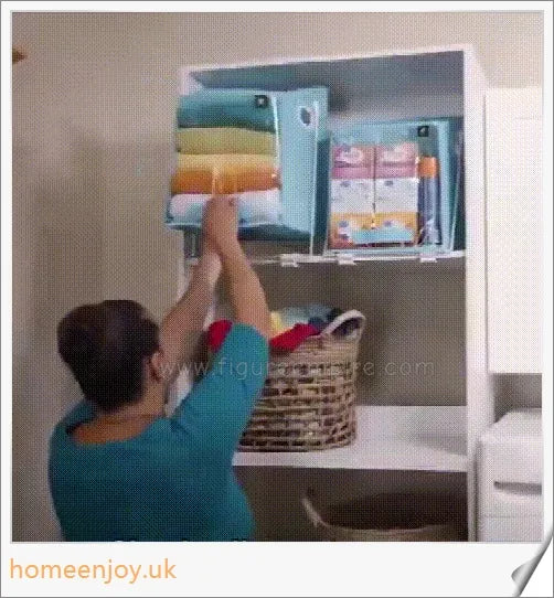Easy Lift Closet Caddy Box - a versatile storage solution for your wardrobe, featuring a pull-down shelf and clear front panel for easy access to high shelves