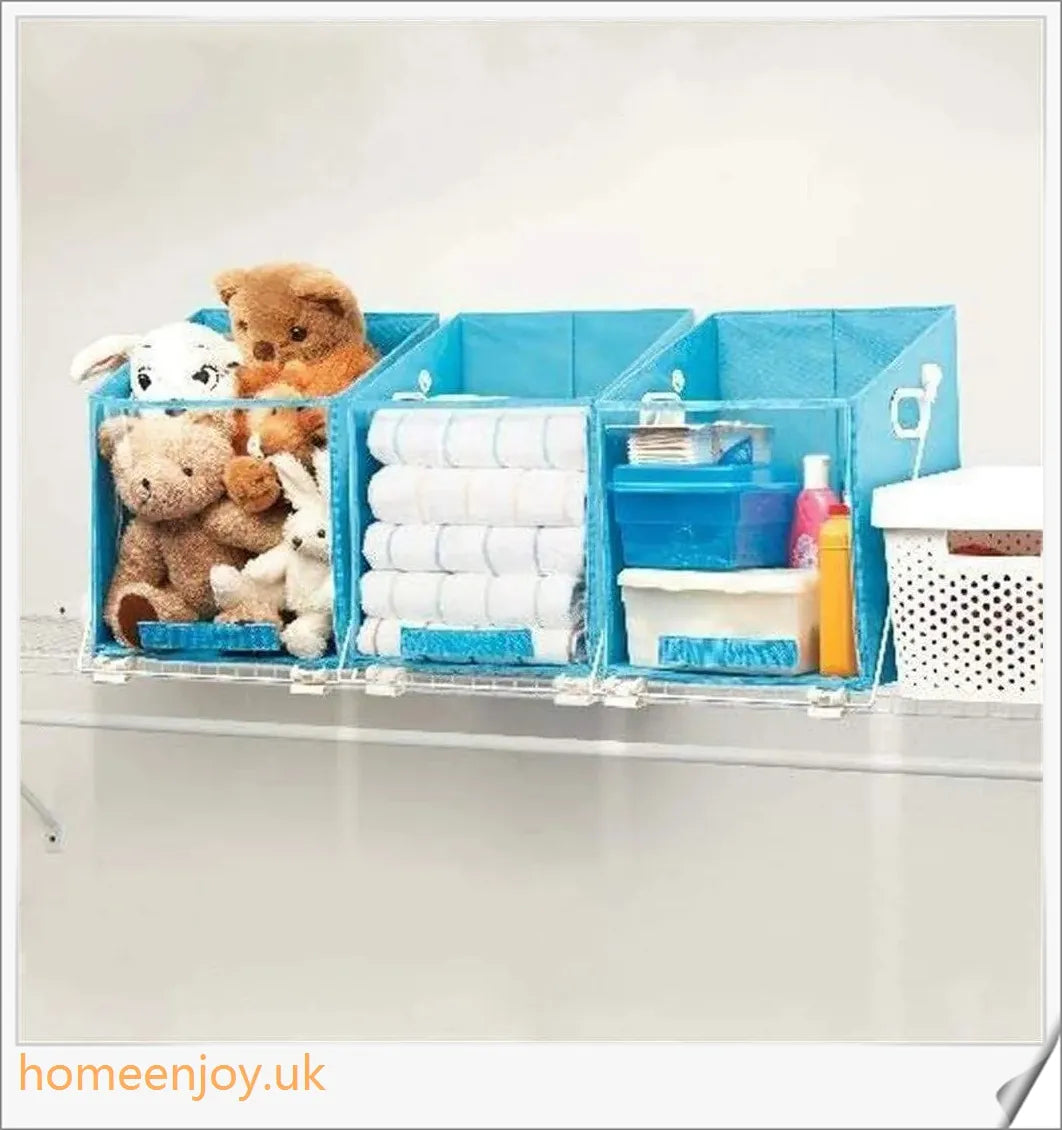 Easy Lift Closet Caddy Box - a versatile storage solution for your wardrobe, featuring a pull-down shelf and clear front panel for easy access to high shelves