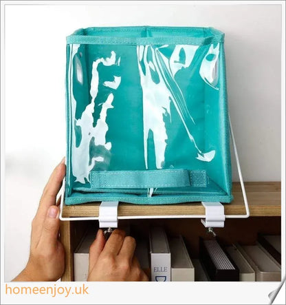 Easy Lift Closet Caddy Box - a versatile storage solution for your wardrobe, featuring a pull-down shelf and clear front panel for easy access to high shelves
