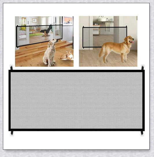 Petsjoy360 Dog Pet Or Baby Safety Gate Mesh Fence - Versatile indoor barrier net to protect your home, stairs, kitchen, and bathroom
