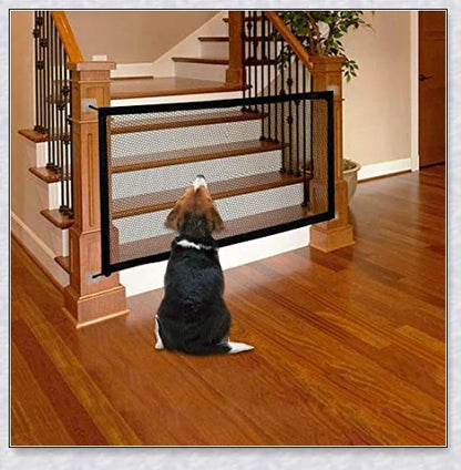 Petsjoy360 Dog Pet Or Baby Safety Gate Mesh Fence - Versatile indoor barrier net to protect your home, stairs, kitchen, and bathroom