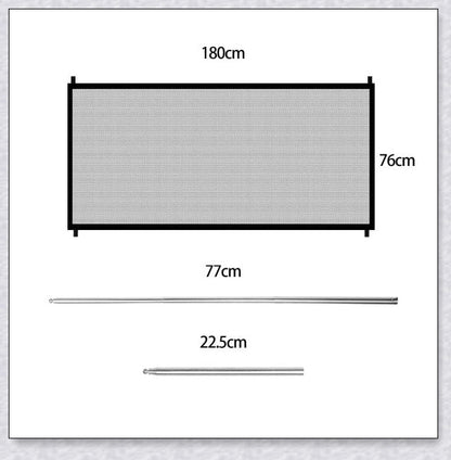 Petsjoy360 Dog Pet Or Baby Safety Gate Mesh Fence - Versatile indoor barrier net to protect your home, stairs, kitchen, and bathroom