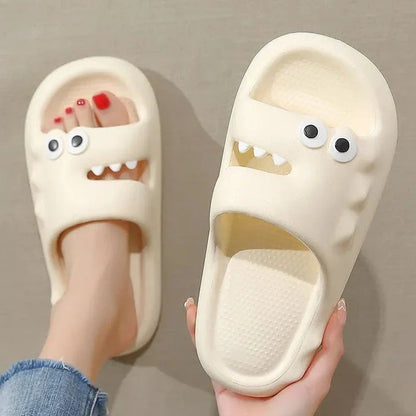 Cute cartoon slippers with non-slip thick soles, suitable for indoor and outdoor wear