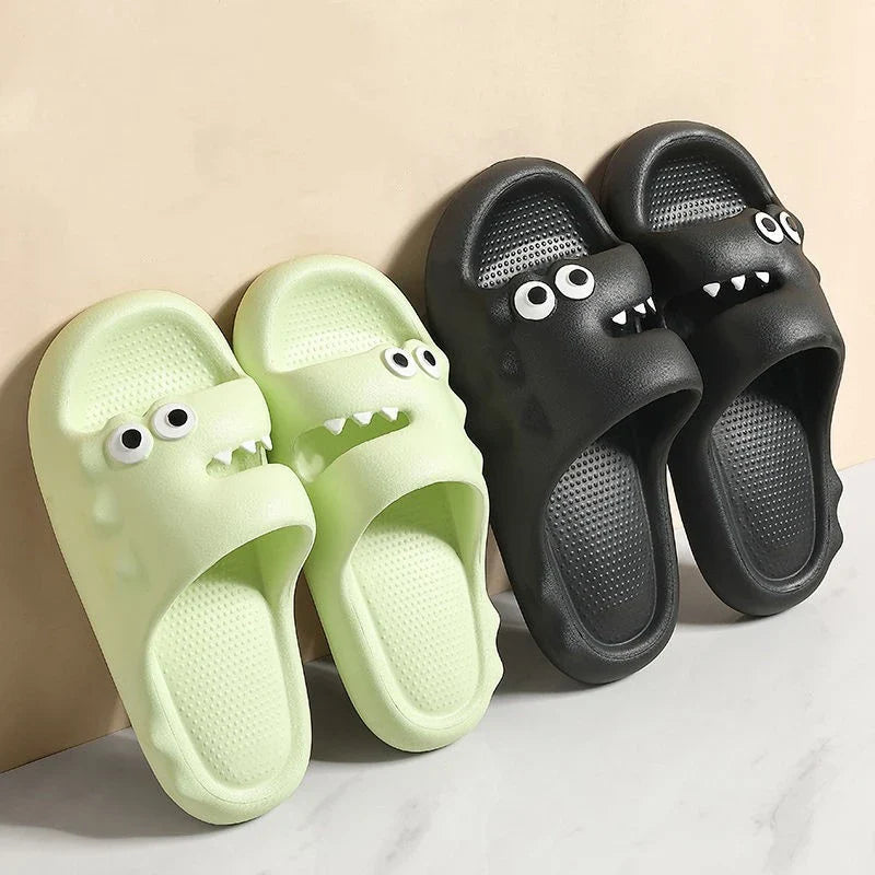 Cute cartoon slippers with non-slip thick soles, suitable for indoor and outdoor wear