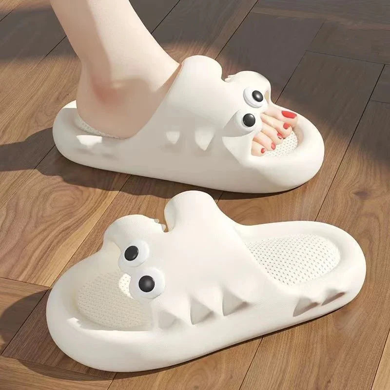 Cute cartoon slippers with non-slip thick soles, suitable for indoor and outdoor wear