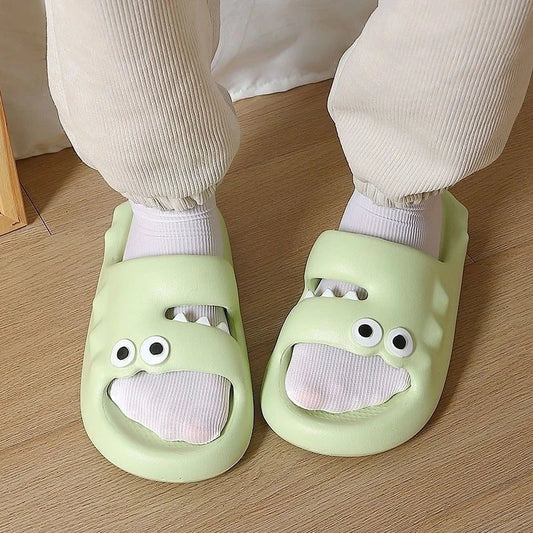 Cute cartoon slippers with non-slip thick soles, suitable for indoor and outdoor wear
