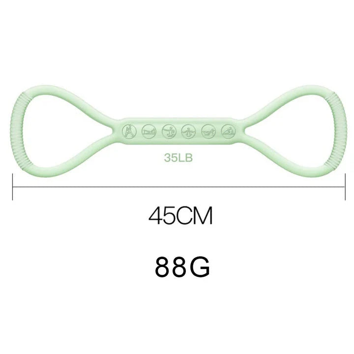 Premium 8-character resistance band kit with 3 silicone yoga bands for lower body strength and flexibility training
