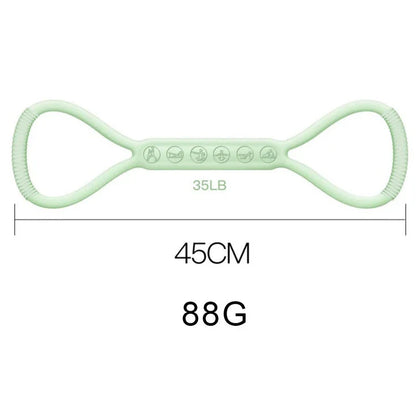 Premium 8-character resistance band kit with 3 silicone yoga bands for lower body strength and flexibility training