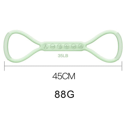 Premium 8-character resistance band kit with 3 silicone yoga bands for lower body strength and flexibility training