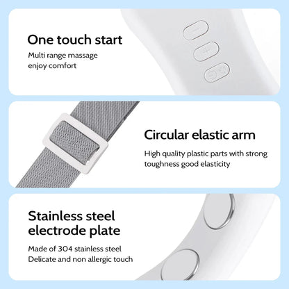 EMS microcurrent pulse double chin reducer and v face lifting massager belt for skin tightening and facial contouring