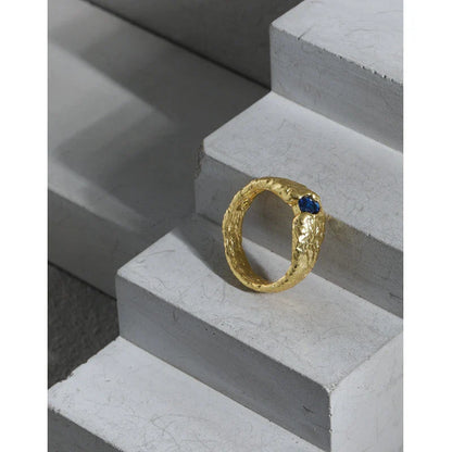 Fashion Micro Set Zircon Texture Ring in Sterling Silver with Captivating Zircon Inlay