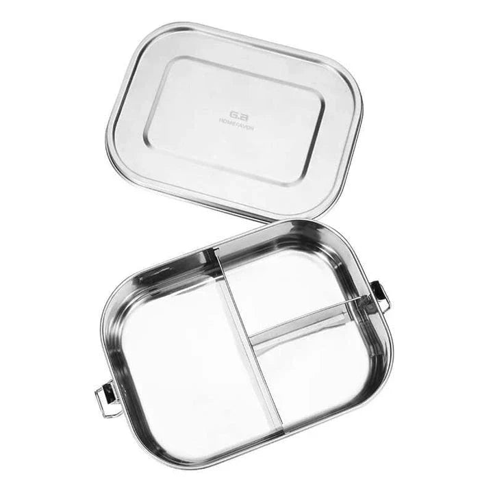 Premium 304 stainless steel lunch box with sleek and modern design, featuring versatile compartments and leak-proof technology for a convenient and eco-friendly dining experience.