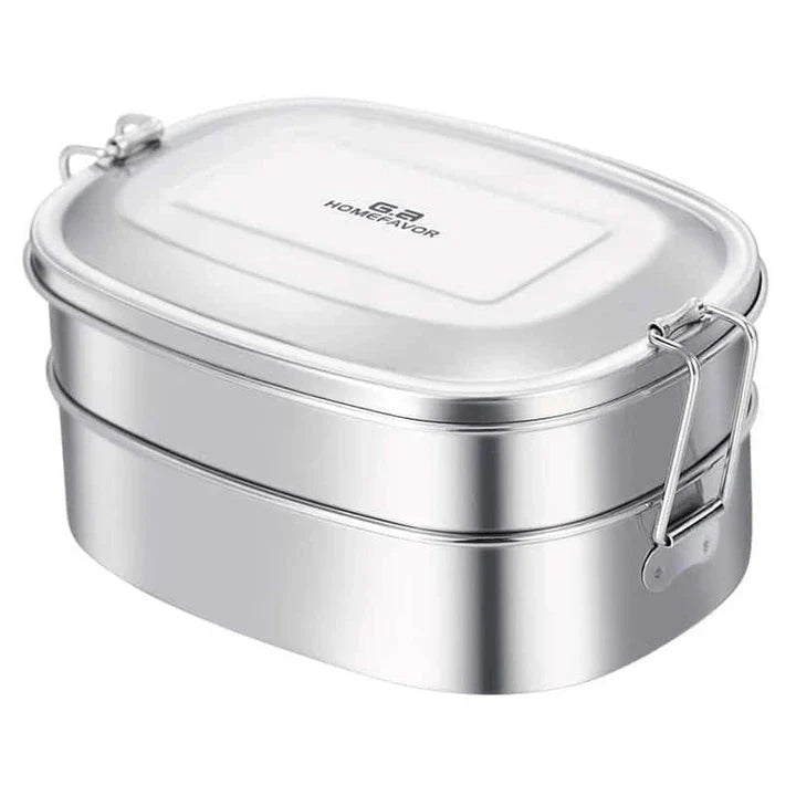 Premium 304 stainless steel lunch box with sleek and modern design, featuring versatile compartments and leak-proof technology for a convenient and eco-friendly dining experience.