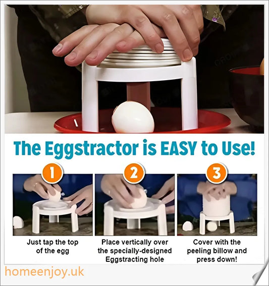 Creative Egg Peeler - A compact and portable kitchen tool that effortlessly peels boiled eggs for British home cooks